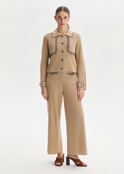 SAND ORGANIC MERSERISE COTTON KNIT JACKET - 1