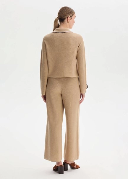 SAND ORGANIC MERSERISE COTTON KNIT JACKET - 5