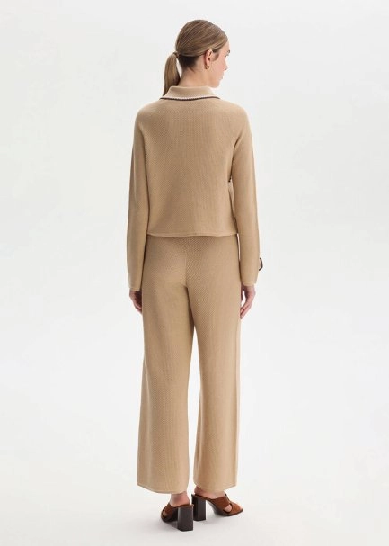 SAND ORGANIC MERSERISE COTTON KNIT JACKET - 5