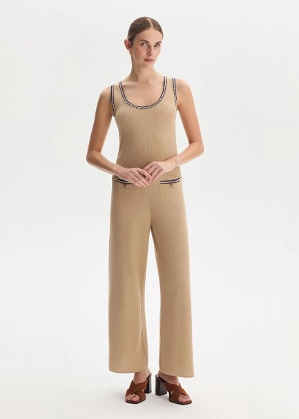 SAND ORGANIC MERSERISE COTTON KNIT PANTS - 2