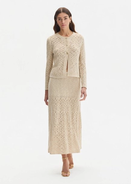 SHIMMERY SAND KNIT CARDIGAN - 4