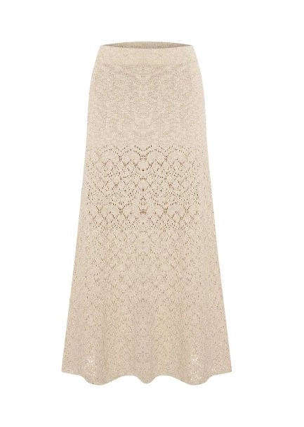 SHIMMERY SAND KNIT SKIRT - 6