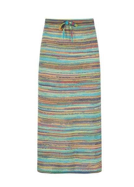 Side Slit Detail Midi Spice Knit Skirt - 8