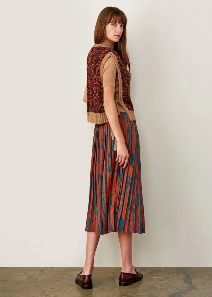 Sıde Tıe Detaıled Italıan Yarn Cınnamon Knıt Vest - 7