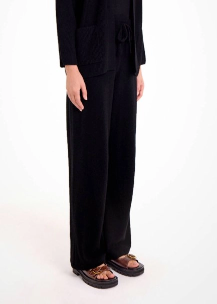 Siyah Kaşmir Triko Pantolon - 3