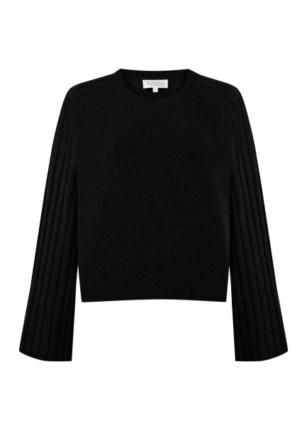 Siyah Oversize Kaşmir Triko - 6