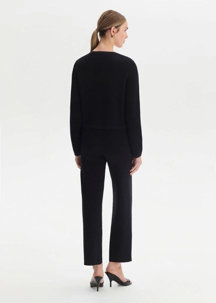 Siyah Regular Fit Triko Ceket - 5