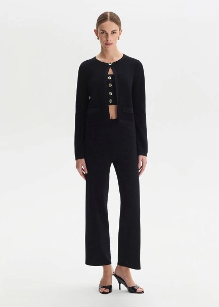 Siyah Regular Fit Triko Ceket - 2