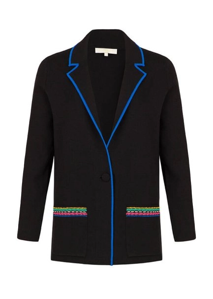 Siyah Triko Blazer Ceket - 6