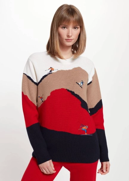 Skiman Patterned Extrafine Merino Yün Knit Sweater - 1