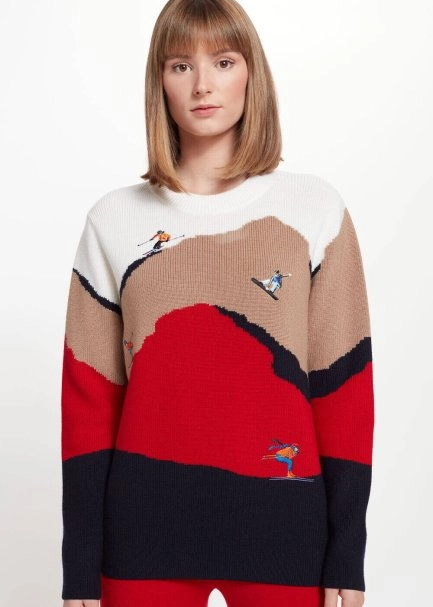 Skiman Patterned Extrafine Merino Yün Knit Sweater - 7