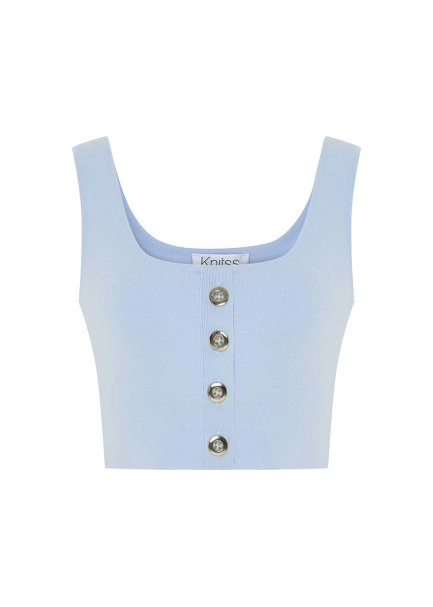 Sky Crop Knıt Top - 6