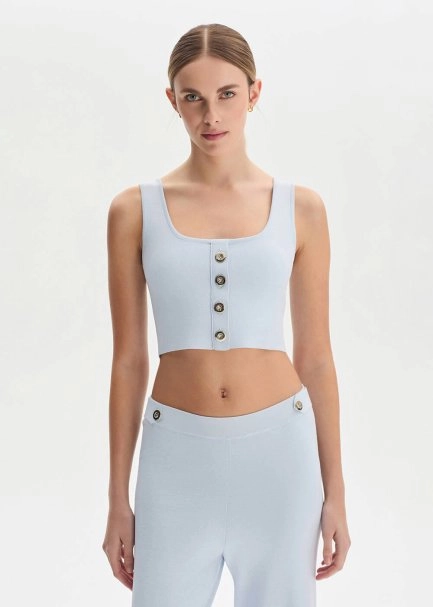 Sky Crop Knıt Top - 2