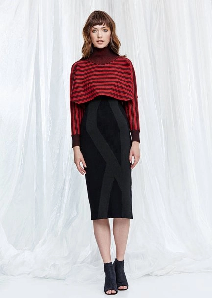 Sleeveless Black Midi Knit Dress - 4