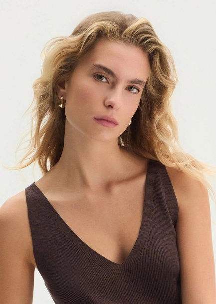 SLIM FIT CACAO KNIT TOP - 3