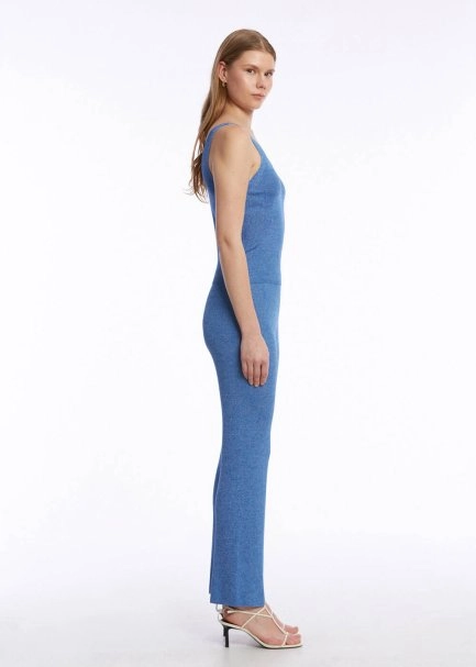 Slım Fıt Mavi Triko Üst - 5