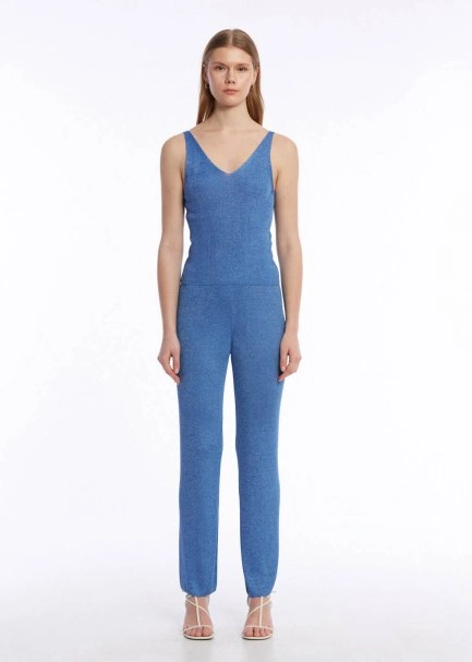 Slım Fıt Mavi Triko Üst - 2