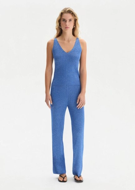 Slım Fıt Mavi Triko Üst - 2