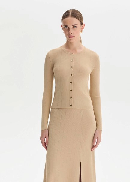 Slıt Detaıled Desert Knıt Skırt - 4