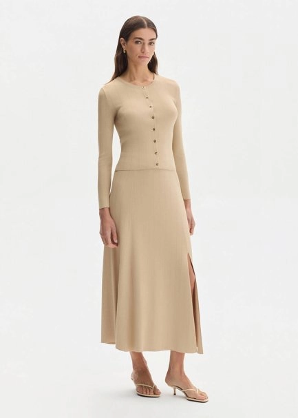 Slıt Detaıled Desert Knıt Skırt - 3