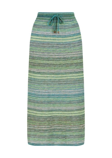 Slıt Detaıled Verdigris Knıt Skırt - 8