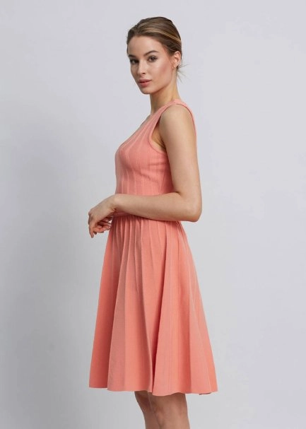 Somon RENGİ Kolsuz Triko Elbise - 4