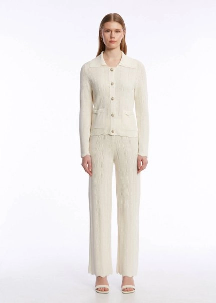 SPECIAL DESIGN JEWEL BUTTONED KNIT CARDIGAN - 1