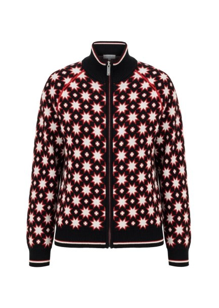 STAR PATTERNED EXTRAFINE MERINO WOOL CARDIGAN - 6