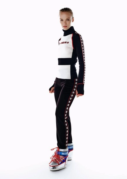 STAR PATTERNED EXTRAFINE MERINO WOOL KNIT PANTS - 4