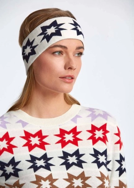STAR PATTERNED MERINO WOOL HEAD BAND - 1