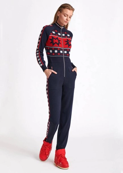 STAR PATTERNED MERINO WOOL JUMPSUIT - 1