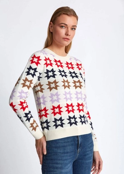 STAR PATTERNED MERINO WOOL SWEATER - 3