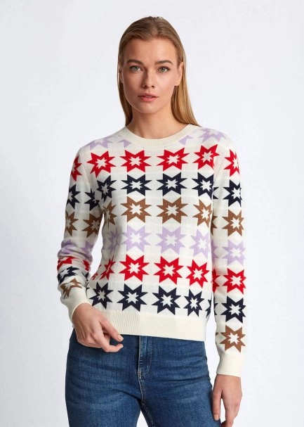 STAR PATTERNED MERINO WOOL SWEATER - 1