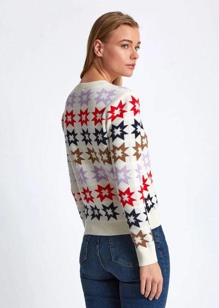 STAR PATTERNED MERINO WOOL SWEATER - 4