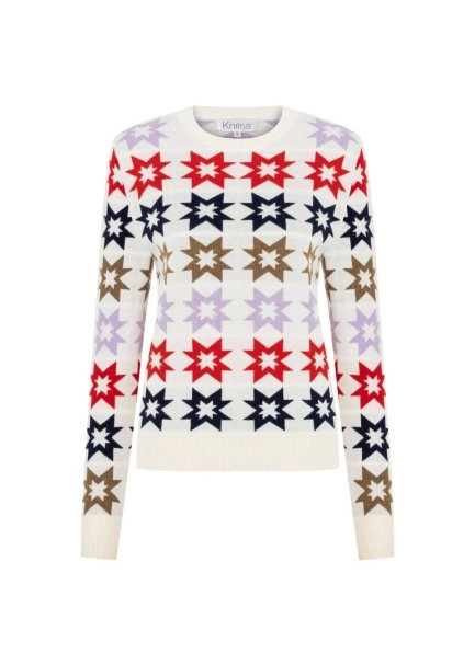STAR PATTERNED MERINO WOOL SWEATER - 6