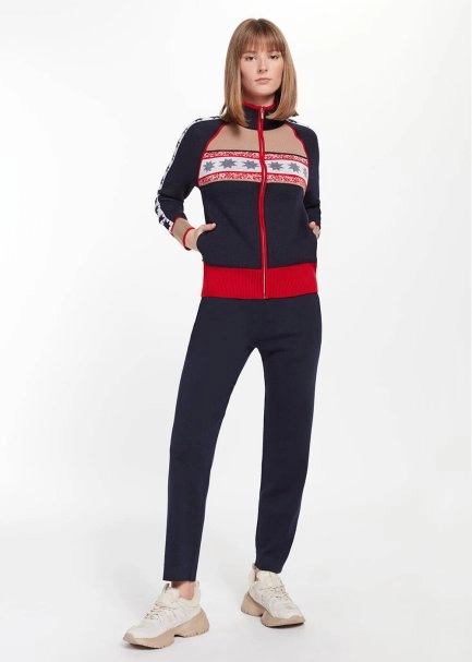 Star Patterned Turtle Neck Extrafine Merino Knit Cardigan - 2