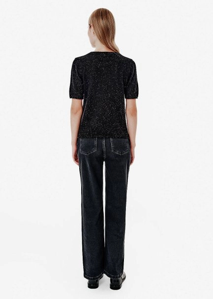 STRAIGHT LEG CHARCOAL DENIM PANTS - 5