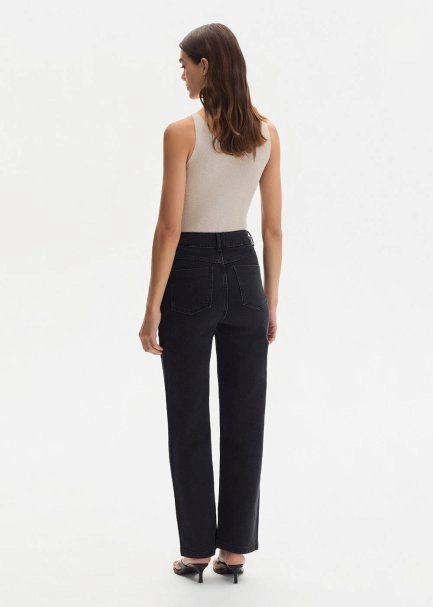 Straıght Leg Denim Pantolon Antrasit - 4