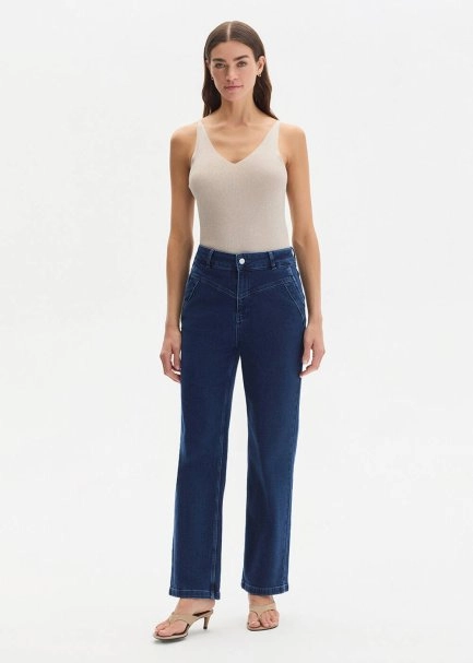 Straıght Leg Denim Pantolon Mavi - 1