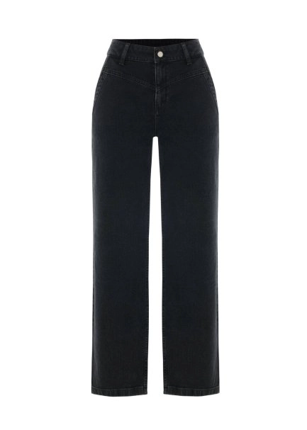 STRAIGHT LEG DENIM PANTS CHARCOAL - 6