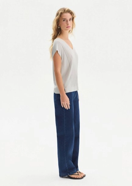 STRAIGHT LEG DENIM PANTS MIDBLUE - 3