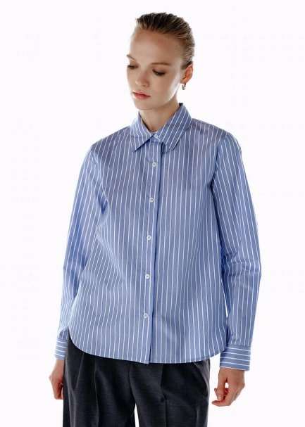 STRIPE BLUE REGULAR FIT SHIRT - 3