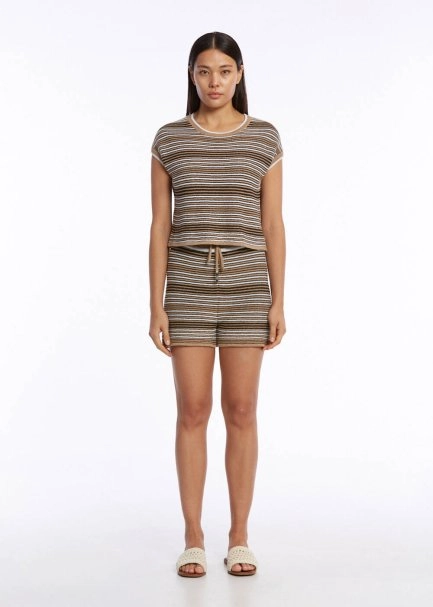 STRIPE PATTERNED DESERT KNIT TOP - 2