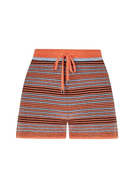 STRIPE PATTERNED SUNSET KNIT SHORTS - 6