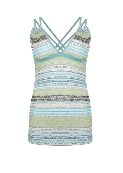 Striped Glitter Knit Top - 8