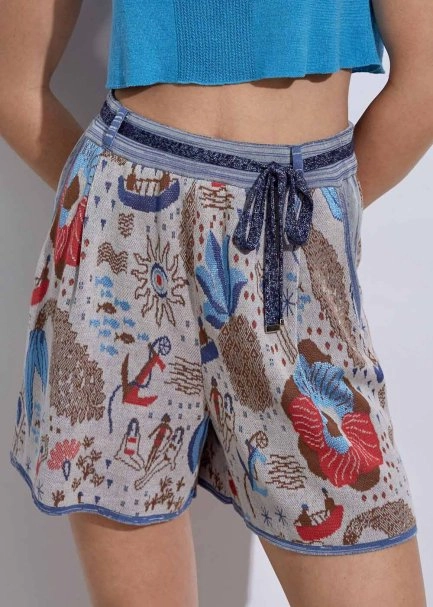 Summer Desen Triko Şort - 2