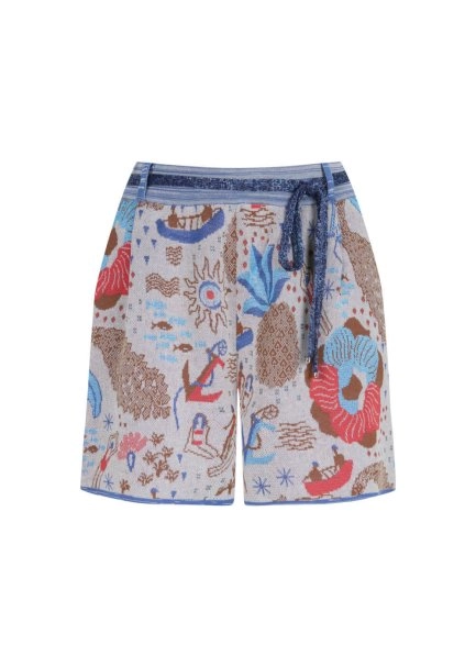 Summer Patterned Knit Shorts - 8