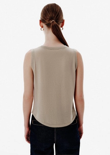 Superfine Knit Beige Top - 5