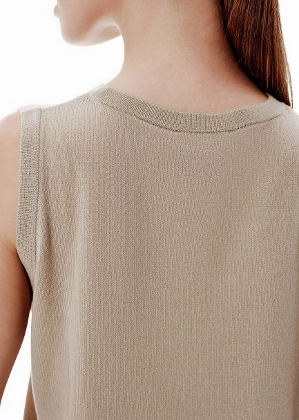 Superfine Knit Beige Top - 4