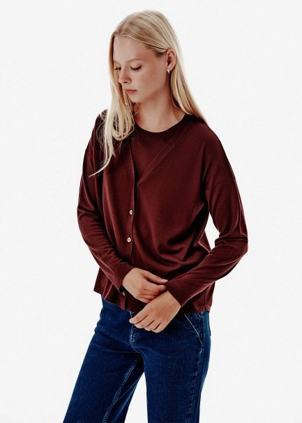 Süperfine Knit Merlot Cardigan - 4